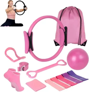 PVC Yoga Pilates Accessories Kit with Resistance Band for Home Workout