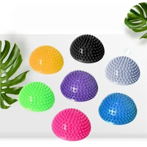 PVC and Resin Half-Round Yoga Ball Foot Massage Cushion, Domed Stability Pods for Balance and Massage
