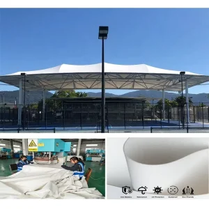 PVDF Fabric Padel Tennis Court Roof Cover Architectural Tensile Membrane Canopy