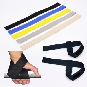 Padded Cotton Deadlift Lifting Straps with Wrist Support for Gym Weightlifting