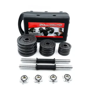 Paint Coated and Electroplated Dumbbell Set Multi Spec Black Rubber Home Fitness Equipment for Men and Women