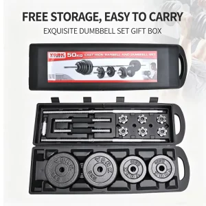 Painted Dumbbell and Barbell Set, Multi-Spec, Detachable, Home Weightlifting