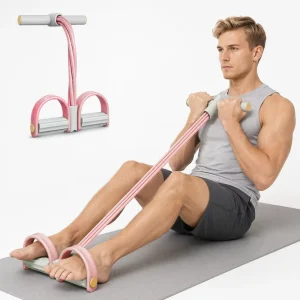 Pedal Ankle Puller Resistance Band, 4-Tube, for Fitness Training