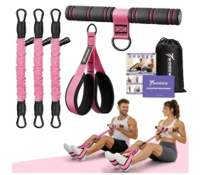 Pedal Resistance Band with Handle Adjustable Tube Foot Pedal Device Puller Exercise Bands