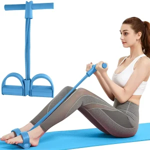 Pedal Resistance Bands Multifunction Pedal Resistance Bands Super Light Exercise Bands 4 Tube Yoga Strap Elastic