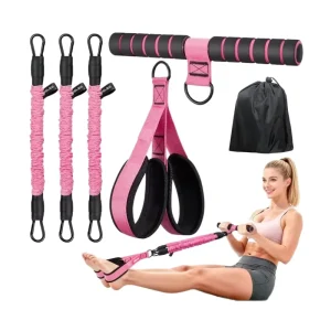 Pedal Resistance Trainer Sit-Up Assistance Latex Stretch Band Set
