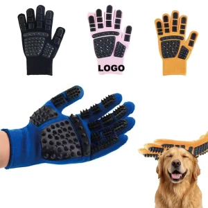 Pet Grooming Bath Glove Eco-Friendly Rubber Dog Massage and Hair Removal Tool