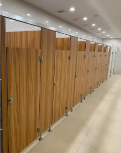 Phenolic Laminate Restroom Partition Board Scratch Resistant Moisture Proof Toilet Partition for Hotel Gym Facility