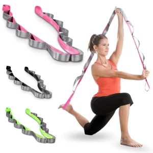 Physical Therapy 12-Loop Non-Elastic Stretching Strap for Yoga