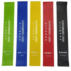 Physical Therapy Fitness Stretch Loop Resistance Bands Set 5pcs