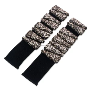 Pilates Accessories Custom Logo Leopard Print 2 lb Silicone Ankle Weights and Wrist Weight Bracelet for Women