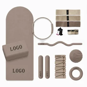 Pilates Accessories Set for Home Gym Yoga Fitness and Strength Training with Dumbbells, Resistance Rings, and Barbell Bars