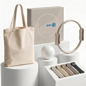 Pilates Accessory Set with Exercise Mat, Balance Cushion, Massage Stick, Training Rings, and Home Fitness Equipment
