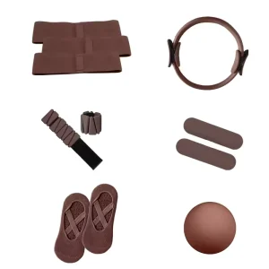 Pilates Equipment Kit with Pilates Ring and Ball Set, Adjustable Ankle and Wrist Accessories