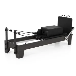 Pilates Equipment Red Back Carbon Black Studio Club Pilates Machine Reformer