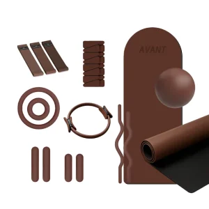 Pilates Essential Kit with Silicone Dumbbell, Ankle Weights, Power Ring, and Yoga Mat