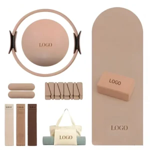 Pilates Essential Kit with Yoga Socks Silicone Hand Weights Barbell Pilates Ring Ankle and Wrist Weights