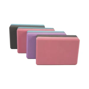 Pilates Flat Eco-Friendly High-Density EVA Foam Non-Slip Yoga Block 3x6x9″ Dual Color Waterproof