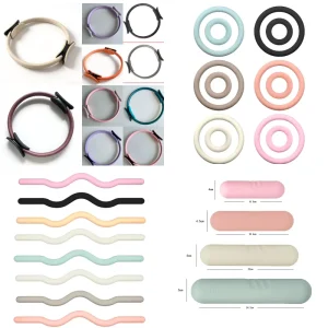 Pilates Kit Yoga Mat Silicone Dumbbells Barbell Fabric Resistance Band Home Gym Set Kit225