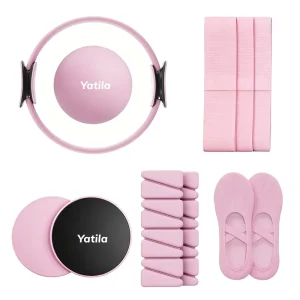 Pilates Kit for Women with Yoga Ball, Socks, Pilates Ring, and Resistance Bands for Home Workouts