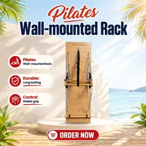 Pilates Machine W24 Oak Wood Wall Mounted Rack for Yoga and Pilates Club