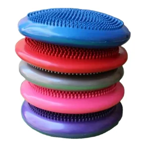 Pilates PVC Balance Cushion Inflatable Balance Disc Cushion Yoga Disc Cushion with Pump Physical Therapy