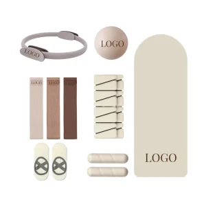 Pilates Power Ring and Yoga Mat Set, Eco-Friendly Home Gym Kit