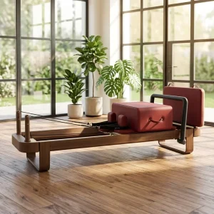 Pilates Reformer Bed with Full Rail System and Korean Springs for Commercial Studio Training