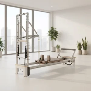 Pilates Reformer Machine 2 in 1 with Trapeze Tower Full Track for Home and Studio