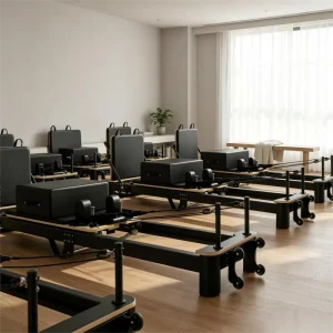 Pilates Reformer Machine Aluminum Alloy Foldable Portable Adjustable Pilates Studio Equipment