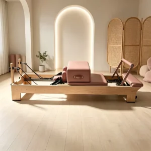 Pilates Reformer Machine W15B with Solid Beech Wood Frame for Commercial Studio