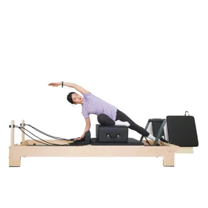 Pilates Reformer Solid Maple Frame Full-Body Workout Equipment