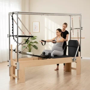 Pilates Reformer W25 Solid Oak 3 in 1 Cadillac Machine for Posture Correction