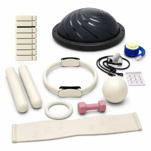 Pilates Set for Yoga Exercises with Pilates Ball, Bosu Ball and Pilates Ring