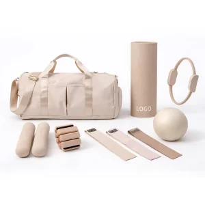 Pilates Set with Ring Yoga Mat Ball Resistance Bands Slider Magic Circle Ankle Weights Accessories Kit