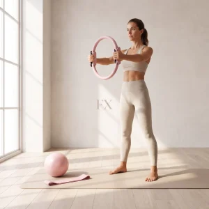 Pilates Set with Ring Yoga Mat Ball Resistance Bands Slider Magic Circle Ankle Weights Pilates Accessories Kit