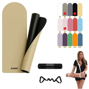Pilates Set with Thick Natural Rubber Yoga Mat for Women