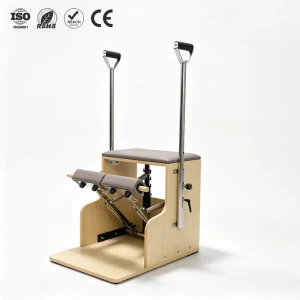 Pilates Stability Chair with Steel Handle for Core Training Adjustable Balance Equipment for Home and Studio