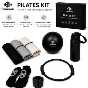 Pilates Stick Bar Kit with Workout Bands for Full-Body Strength Training