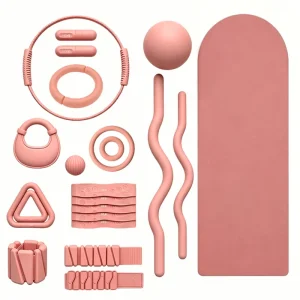 Pilates Training Kit with Pilates Ring and Yoga Mat for Home Gym Fitness