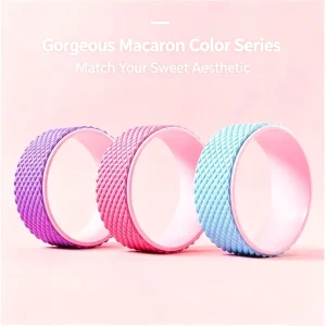 Pilates Yoga Wheel Silicone Back Roller Spine Massage Exercise Home Gym Fitness Lightweight Durable 30.5x12cm OEM