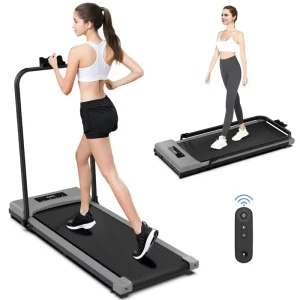 Pinjian Cardio Training Electric Walking Pad Portable Foldable Treadmill Machine for Home