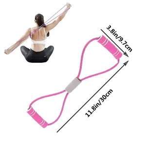 Pink 8-Shape Pull Rope Yoga Band