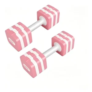 Pink Detachable Adjustable Dumbbell Set for Women, Free-Weight Fitness