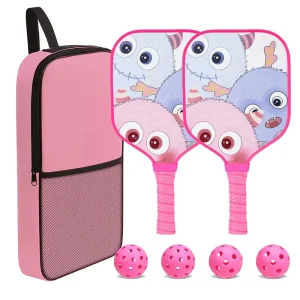 Pink Fiberglass Pickleball Racket for Children Kindergarteners Elementary Students Fun Sports Competitions TX16 002 Brand 2 Beat