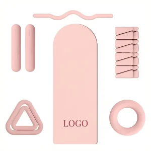 Pink Home Fitness Kit with Yoga Mat, Dumbbells, Pilates Power Ring, and Barbell Rod