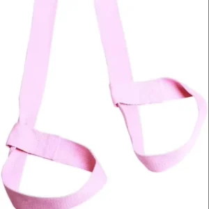 Pink Pure Cotton Yoga Mat Strap, Adjustable Multi-Purpose Sling
