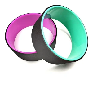 Pink TPE and Cork Yoga Wheel Anti Slip Balance Trainer and Pilates Stretch Ring for Backbends