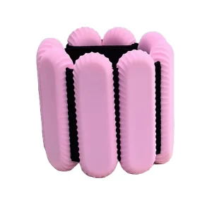 Pink Wearable Silicone Adjustable Ankle and Wrist Weight Set