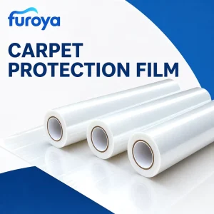 Plastic Carpet Protective Cover Roll 60cm High Tensile Strength for Building Renovation